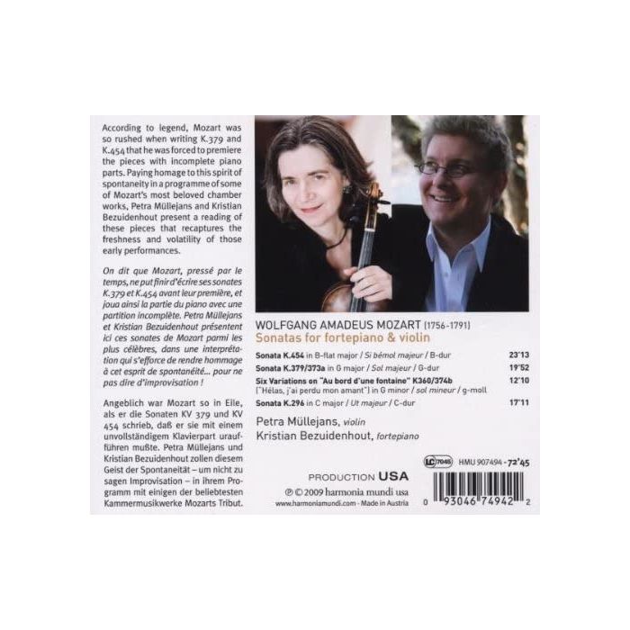  Mozart; Sonatas for Fortepiano & Violin - slide-1