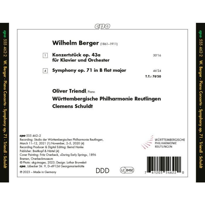 Berger: Symphony op. 71; Konzertstück op. 43a - slide-1