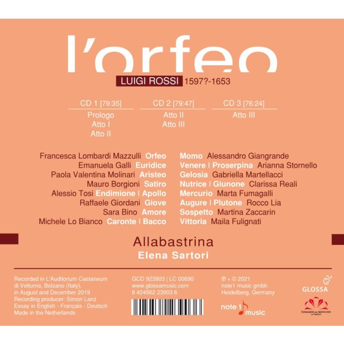 Rossi: L'Orfeo - slide-1