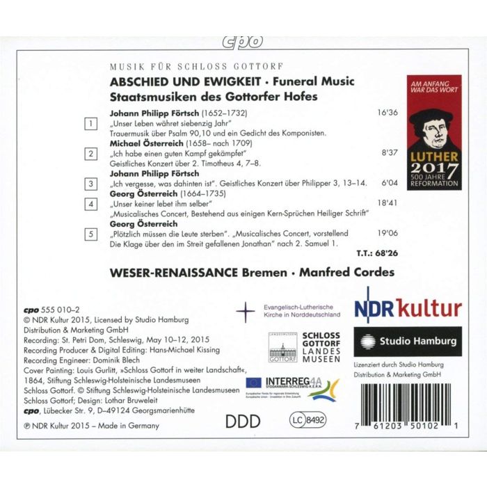 Funeral Music for Schloss Gottorf - Österreich, Michael & Georg; Förtsch, Johann Philipp - slide-1