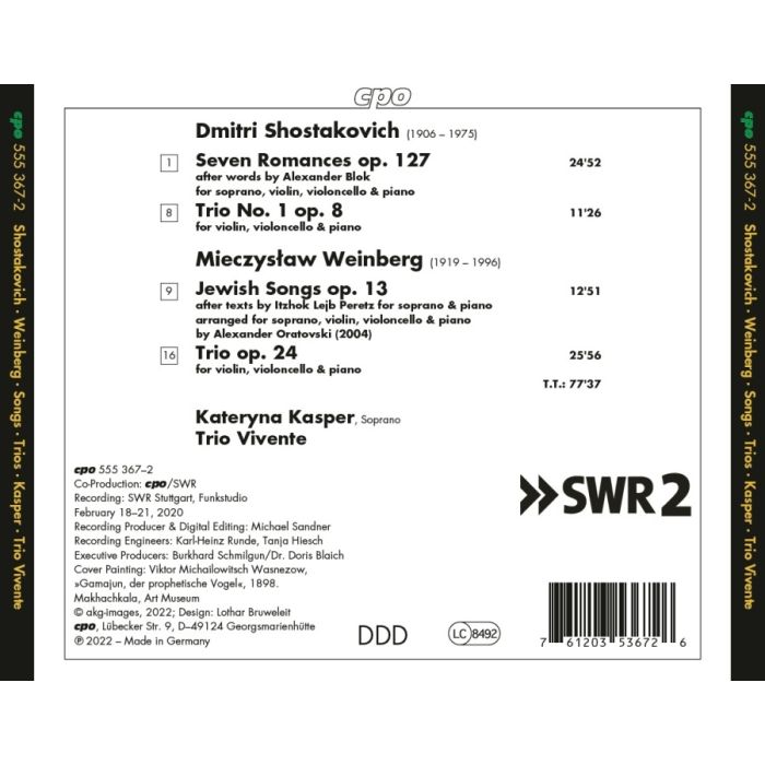 Weinberg & Shostakovich: Piano Trios; Songs - slide-1