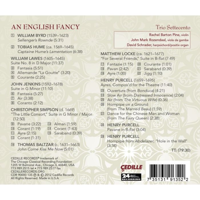 An English Fancy - Byrd, Hume, Lawes, Jenkins, Simpson, Locke, Purcell - slide-1
