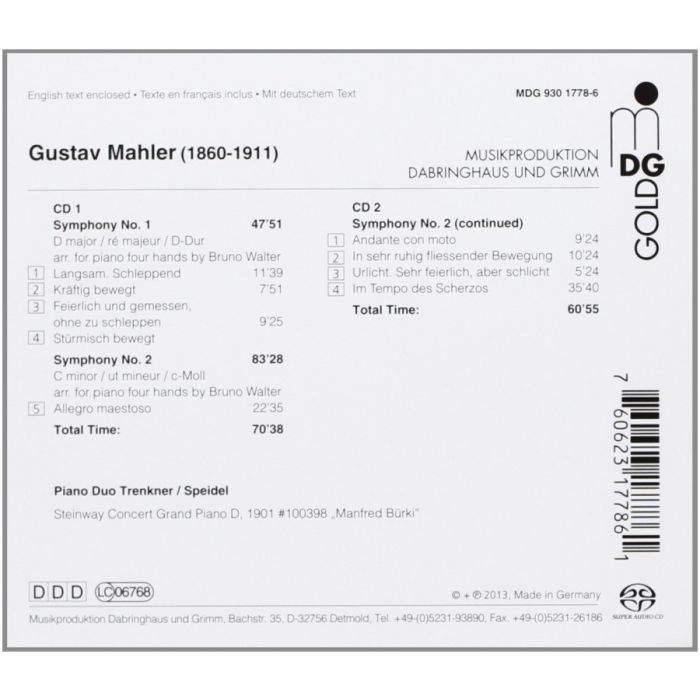 Mahler: Symphonies Nos. 1 & 2 (arr. for piano for 4 hands) - slide-1