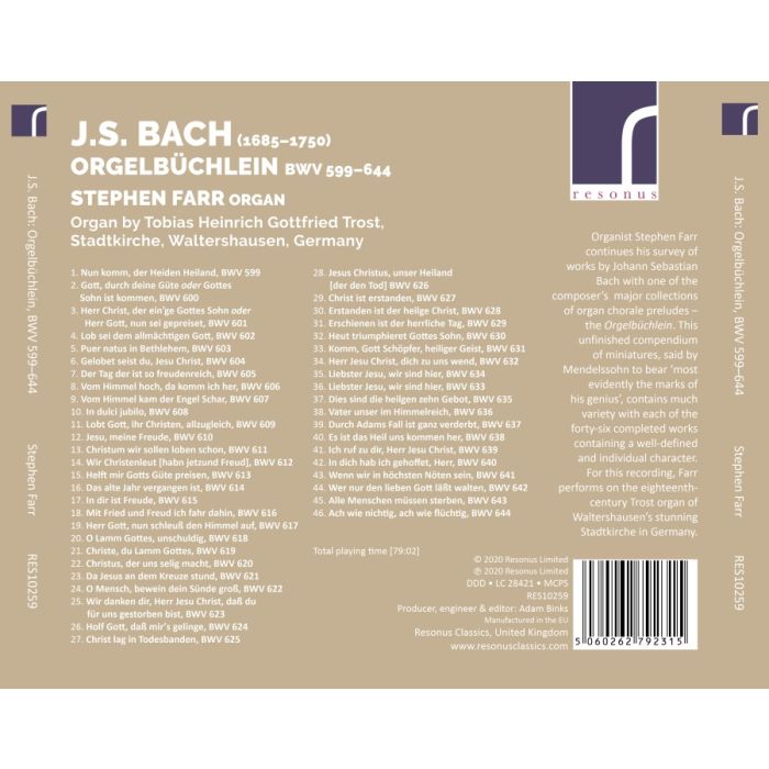 Bach: Orgelbüchlein BWV 599 - 644 - slide-1
