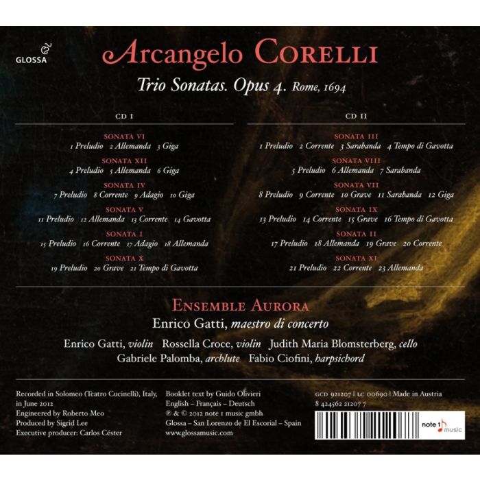 Corelli: Sonate da camera 3 opus 4, Roma 1694 - slide-1