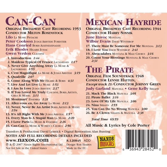 Cole POLTER: Can-Can, Mexican Hayride, The Pirate (soundtrack) - slide-1