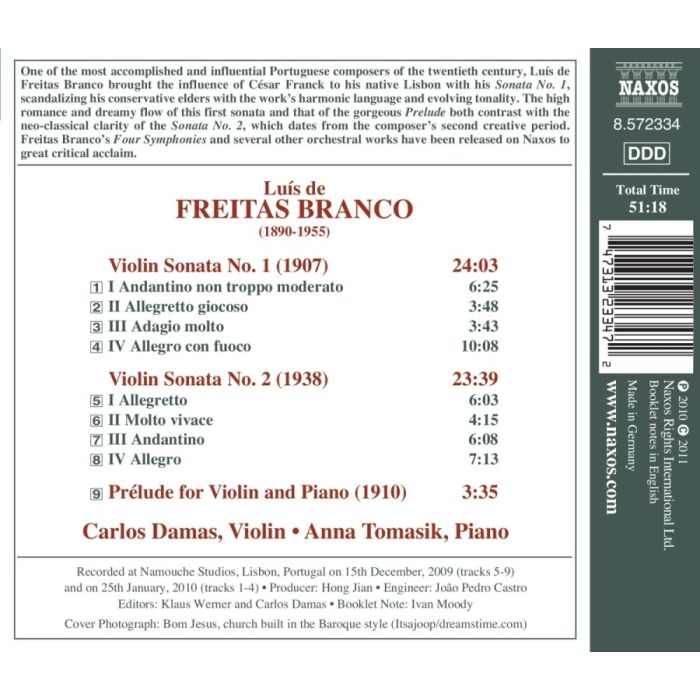 Freitas Branco: Violin Sonatas Nos. 1 & 2 - slide-1