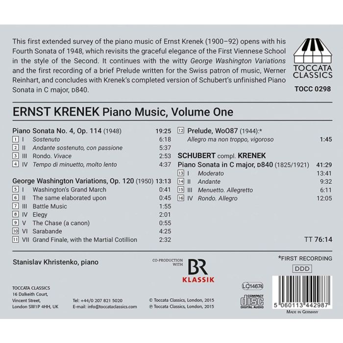 Krenek: Piano Music Vol. 1 - slide-1
