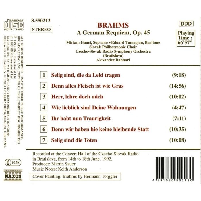 BRAHMS: A German Requiem, Op. 45 - slide-1