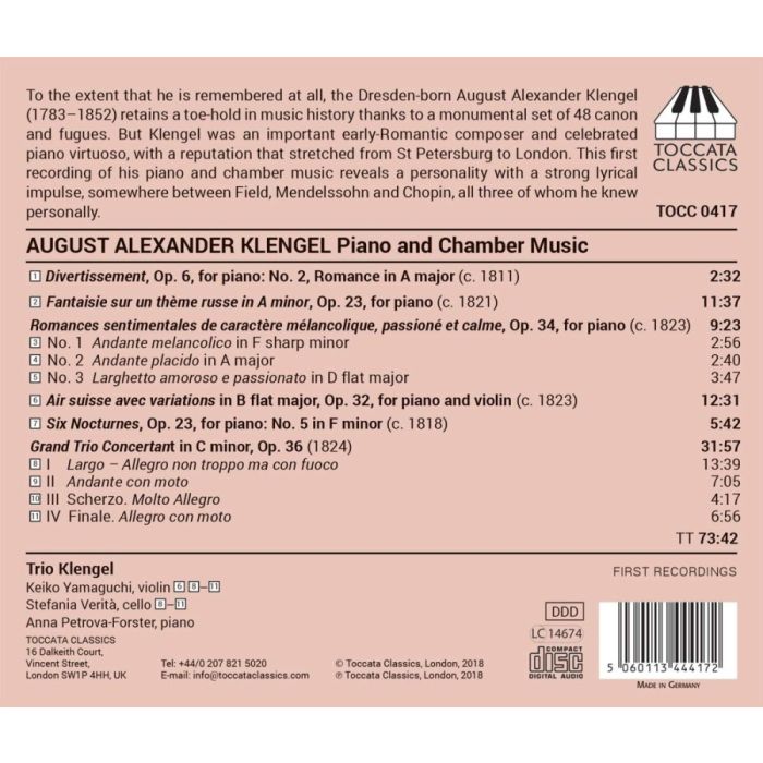 Klengel: Piano and Chamber Music - slide-1