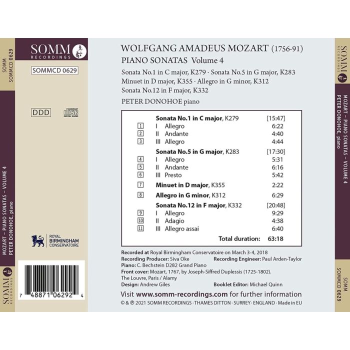 Mozart: Piano Sonatas Vol. 4 - slide-1
