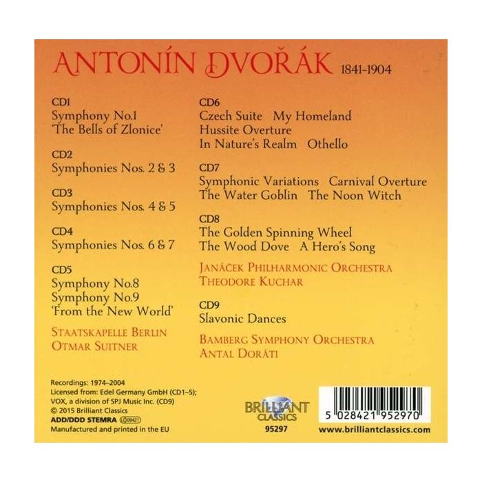 Dvorak: Complete Symphonies; Slavonic Dances; Overtures; Symphonic Poems - slide-1