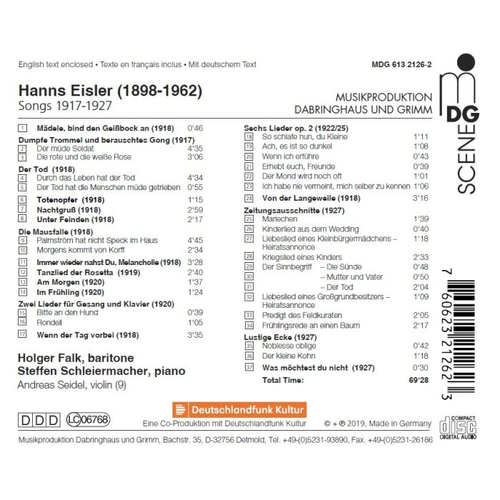 Eisler: Lieder Vol. 4 - slide-1