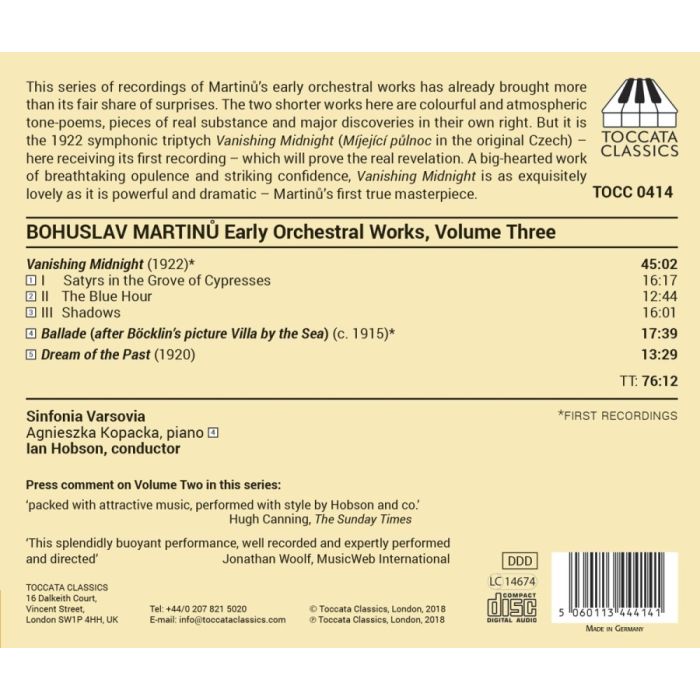 Martinu: Orchestral Works Vol. 3 - slide-1