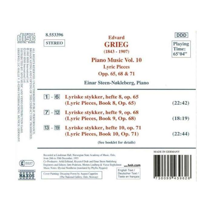 GRIEG: Piano Music Vol. 10 - slide-1