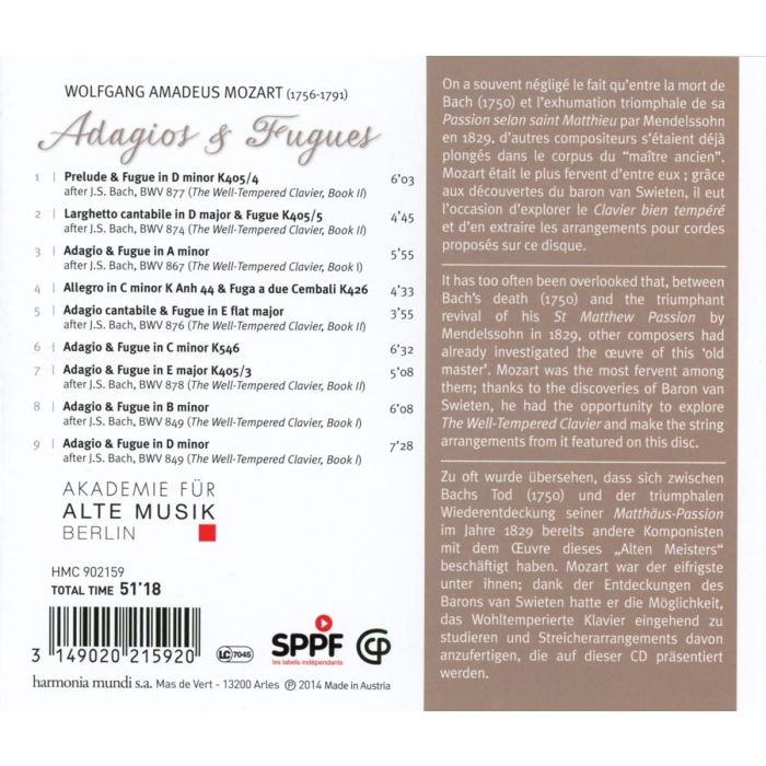 Mozart: Adagios & Fugues - slide-1