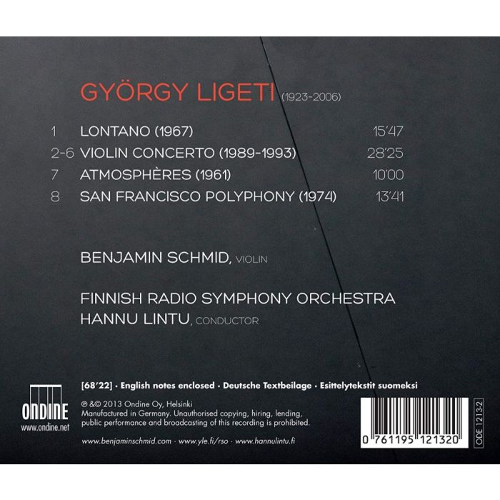 Ligeti: Violin Concerto, Lontano, Atmosphères, San Francisco Polyphony - slide-1
