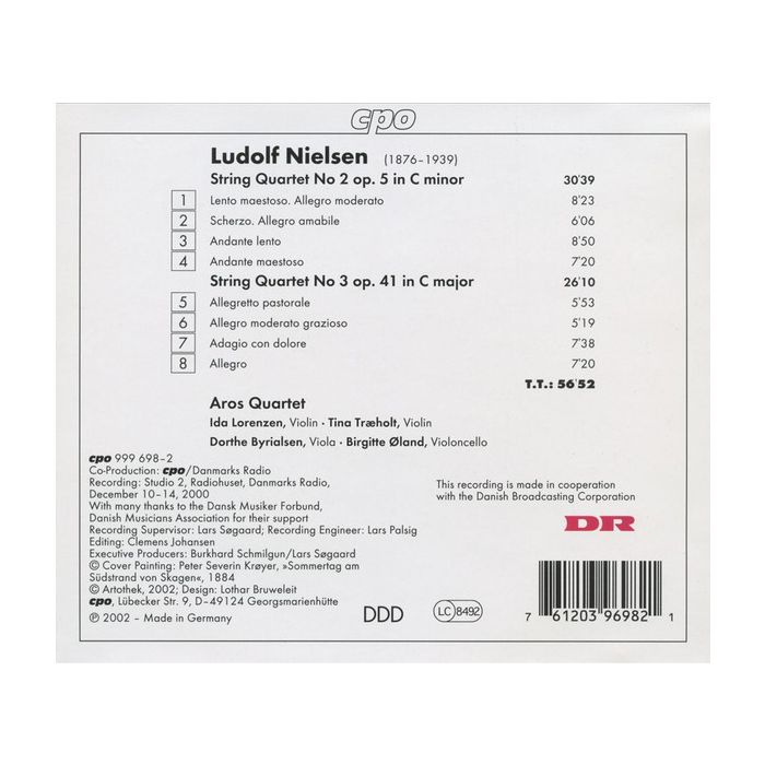NIELSEN: String Quartets 2 & 3 - slide-1