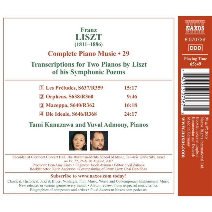 Liszt: Music for 2 Pianos -  Les Preludes, Orpheus, Mazeppa, Die Ideale (Piano Music Vol. 29) - slide-1