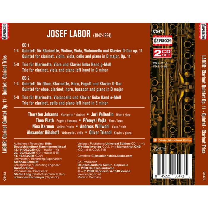 Labor: Clarinet Quintet; Clarinet Trios - slide-1