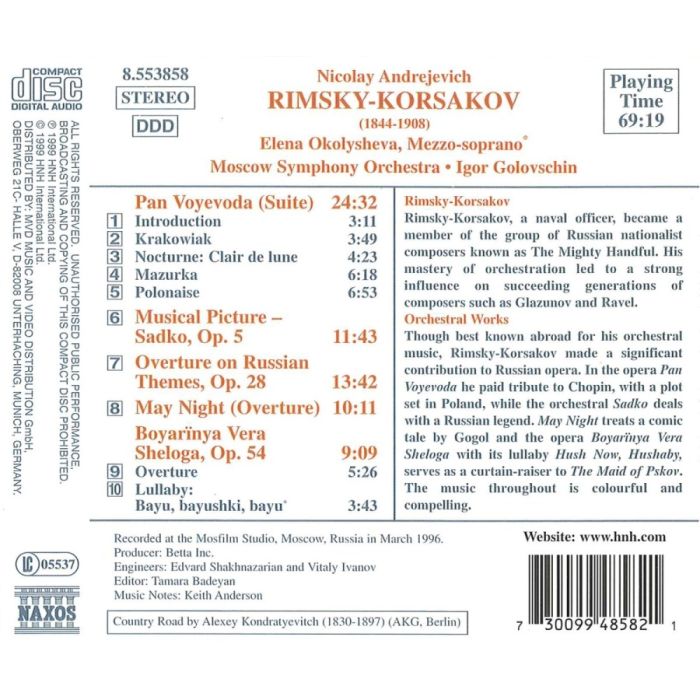 RIMSKY-KORSAKOV: Pan Voyevoda, Sadko, May Night - slide-1