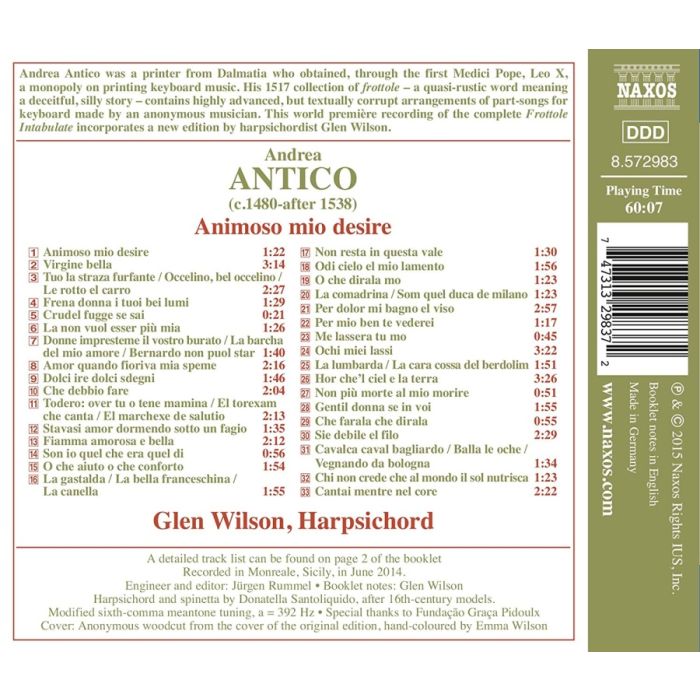 Antico: Animoso mio desire - slide-1