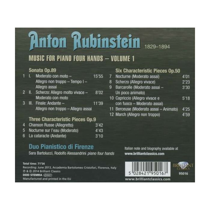 Rubinstein: Music for Piano Four Hands, Vol. 1 - slide-1