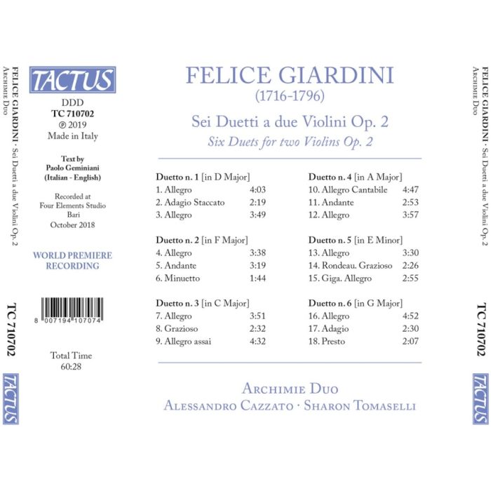 Giardini: Six Duets for two Violins Op. 2 - slide-1