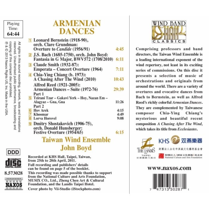 Alfred Reed: Armenian Dances, Bernstein, Bach, Chiang, Shostakovich - slide-1