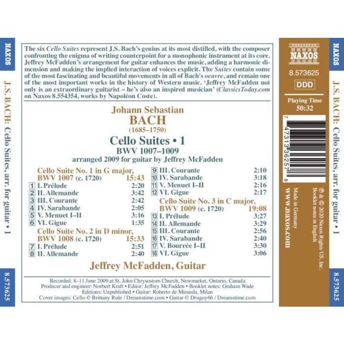 Bach: Cello Suites Vol. 1 arranged for guitar - slide-1
