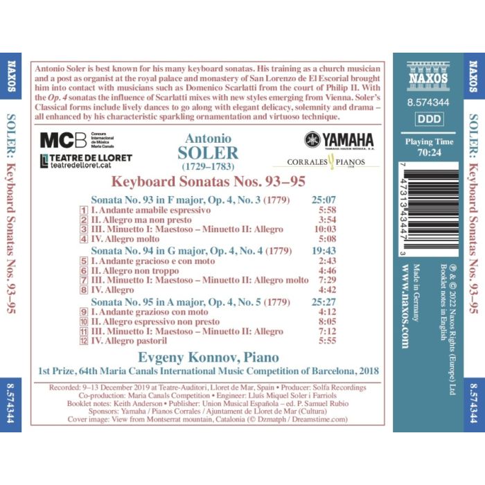 Soler: Keyboard Sonatas Nos. 93–95 - slide-1