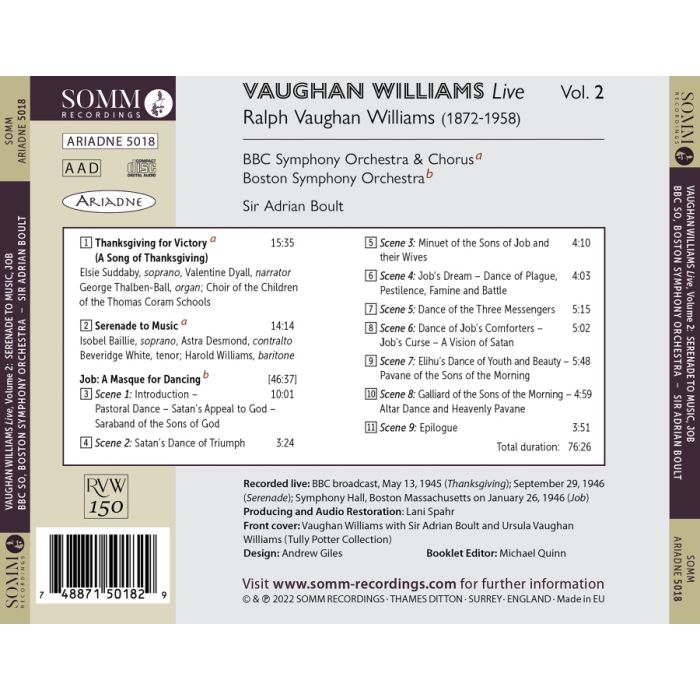 Vaughan Williams Live, Volume 2 - slide-1