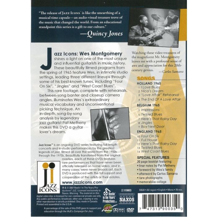 JAZZ ICONS:  WES MONTGOMERY Live in \'65  (Belgium & Holland) - slide-1