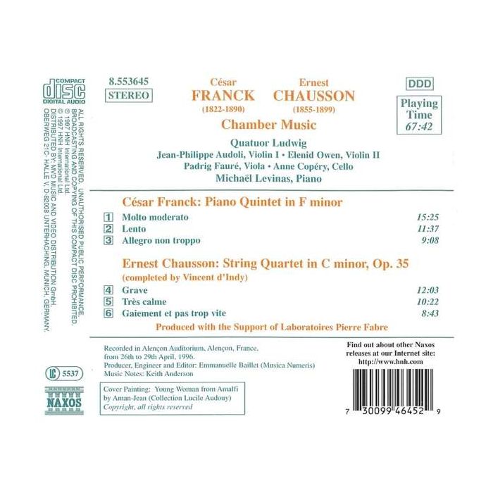 FRANCK: Piano Quintet / CHAUSSON: String Quartet - slide-1