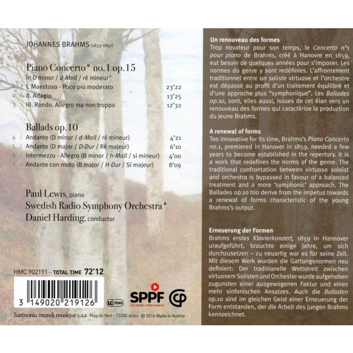 Brahms: Piano Concerto no. 1; Ballades op. 10 - slide-1