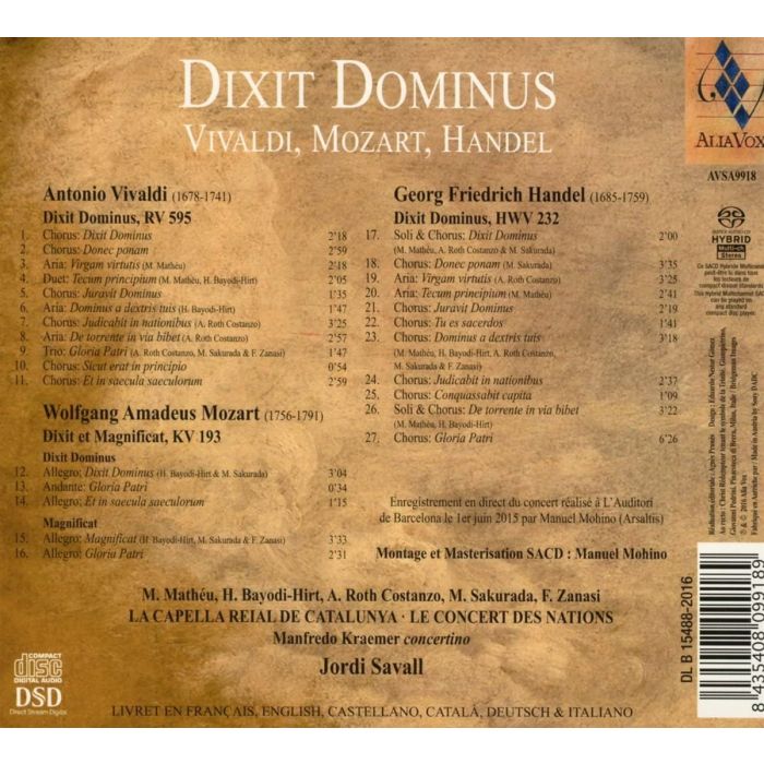 Vivaldi, Mozart, Handel: Dixit Dominus - slide-1