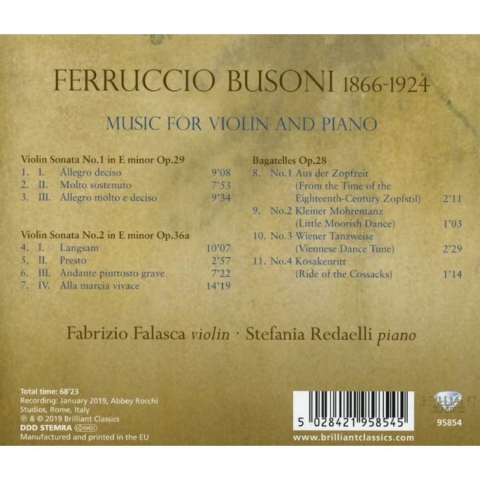Busoni: Music for Violin and Piano - slide-1