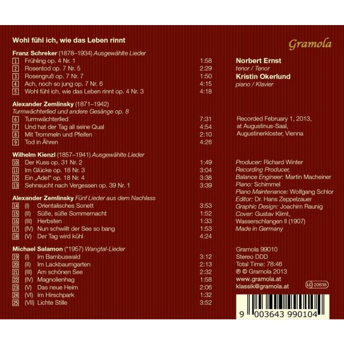 Franz Schreker, Alexander Zemlinsky, Wilhelm Kienzl, Michael Salamon: Lieder - slide-1