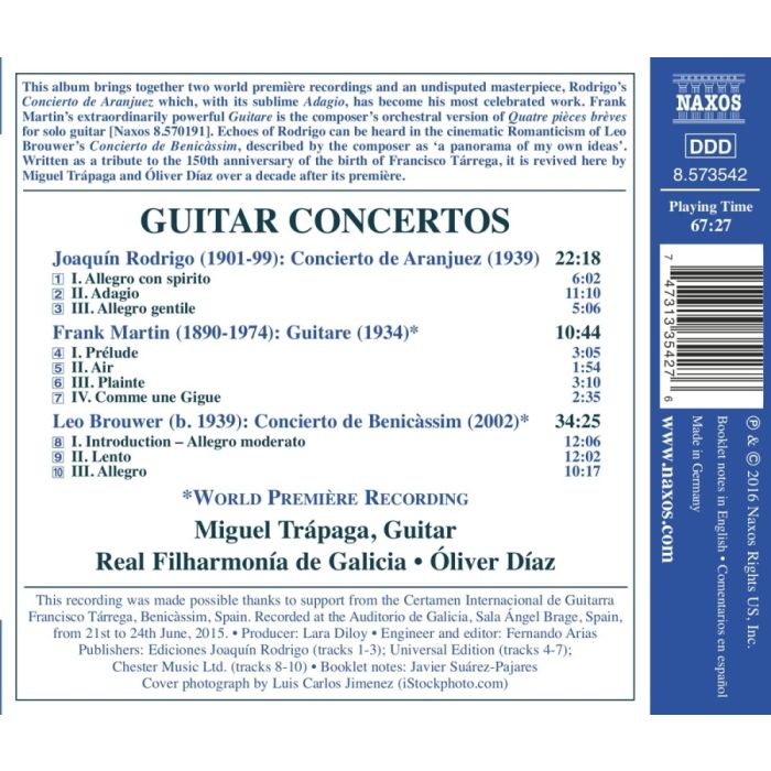 Brouwer: Concierto de Benicàssim; Rodrigo: Concierto de Aranjuez; Martin: Guitare - slide-1