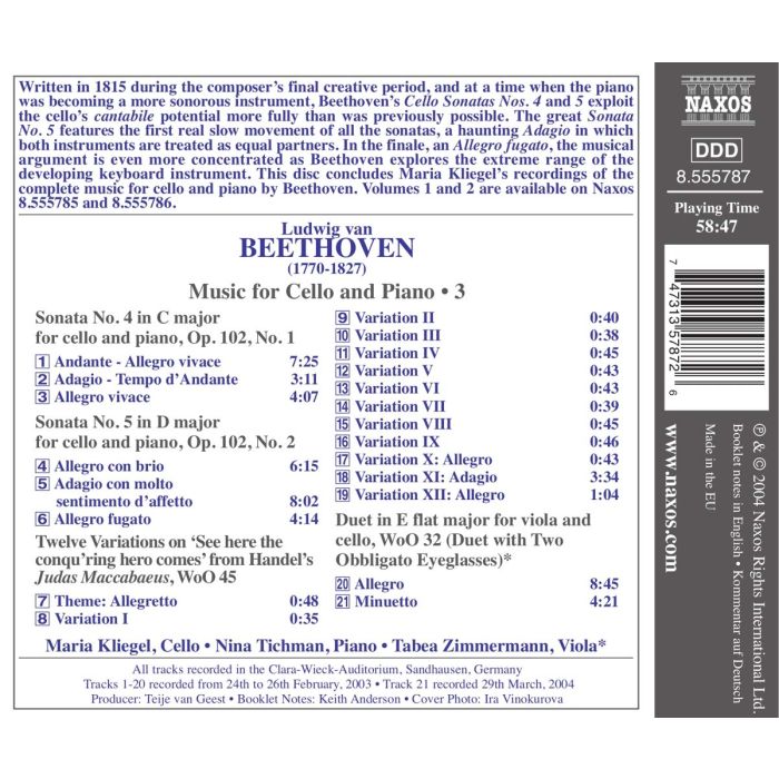 BEETHOVEN: Cello Sonatas Nos. 4 & 5 - slide-1