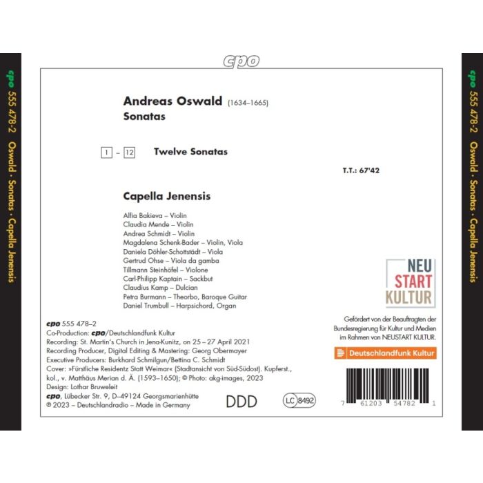 Oswald: Sonatas for Violin & Basso Continuo - slide-1