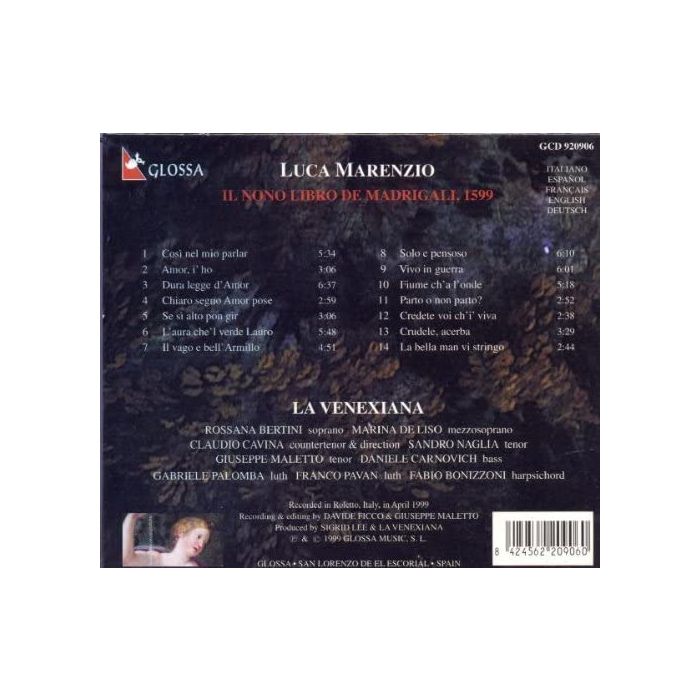 Marenzio: Il Nono Libro de Madrigali - slide-1