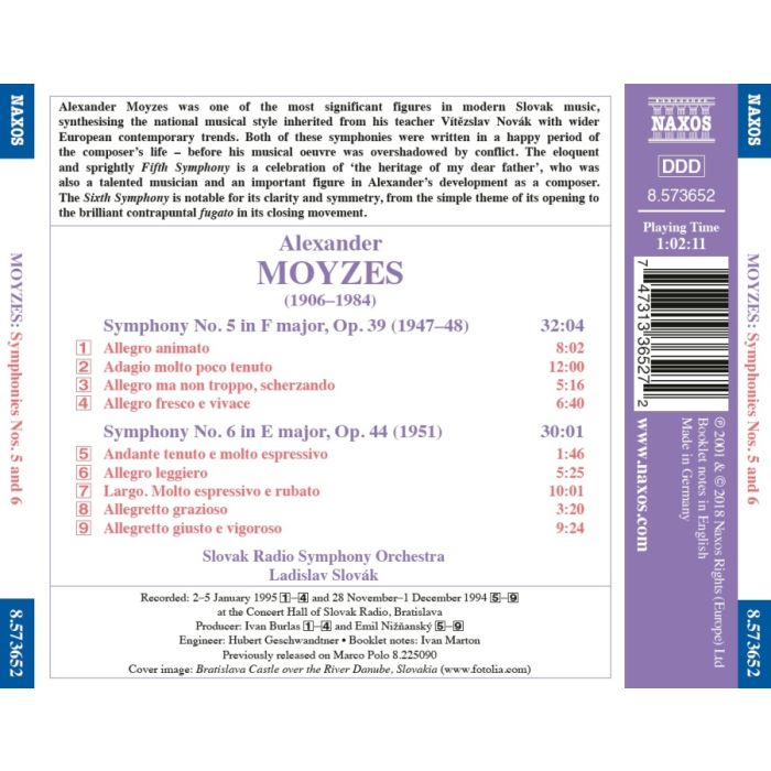 Moyzes: Symphonies Nos. 5 and 6 - slide-1