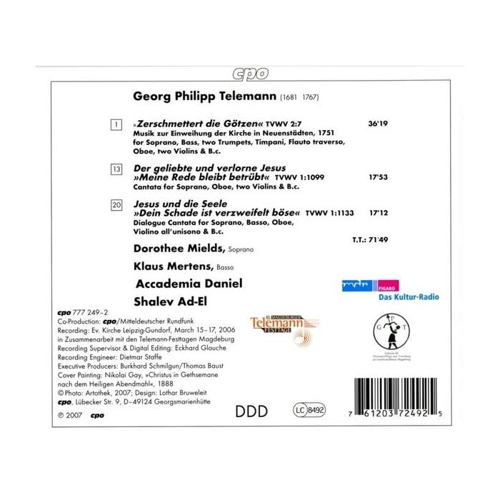 Telemann: Three Cantatas - slide-1