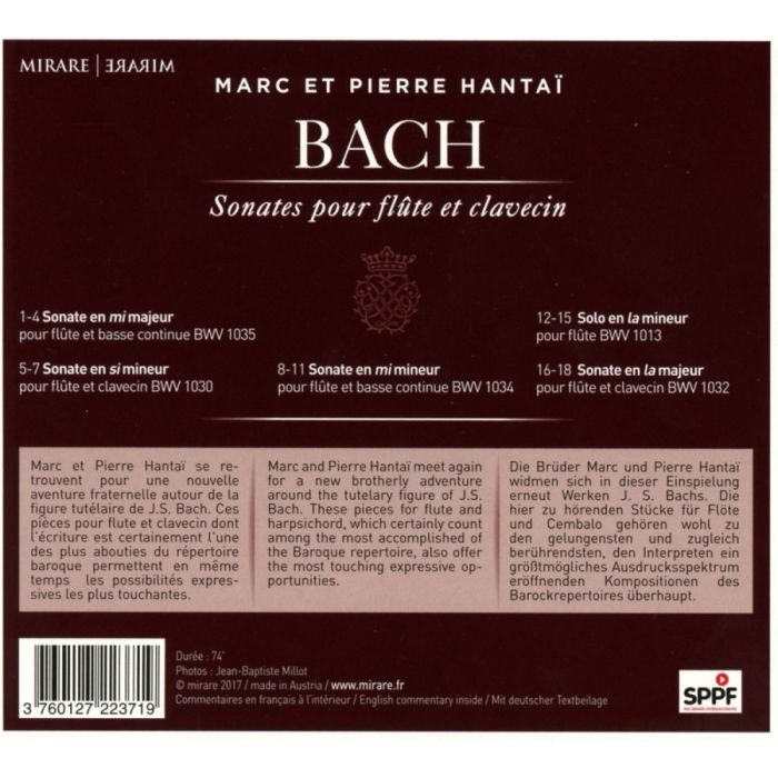 Bach: Sonates pour flute et clavecin - slide-1