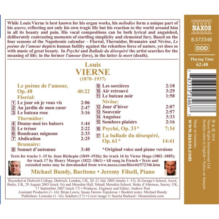 Vierne: Le poeme de l´amour, Psyche, La ballade du desespere - slide-1