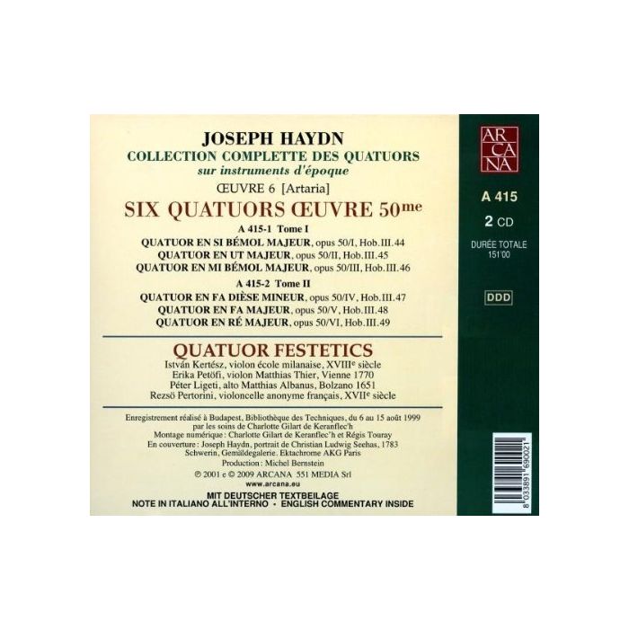 Haydn: Les Quatuors Œuvre 50 - slide-1