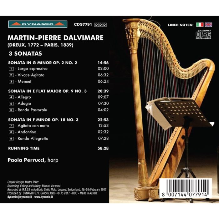 Dalvimare: 3 Sonatas for Harp Solo - slide-1