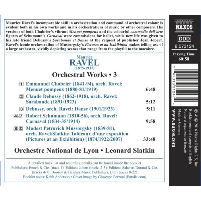 Ravel: Orchestral Works Vol. 3 - Orchestrations, mi.in. Obrazki z wystawy - slide-1