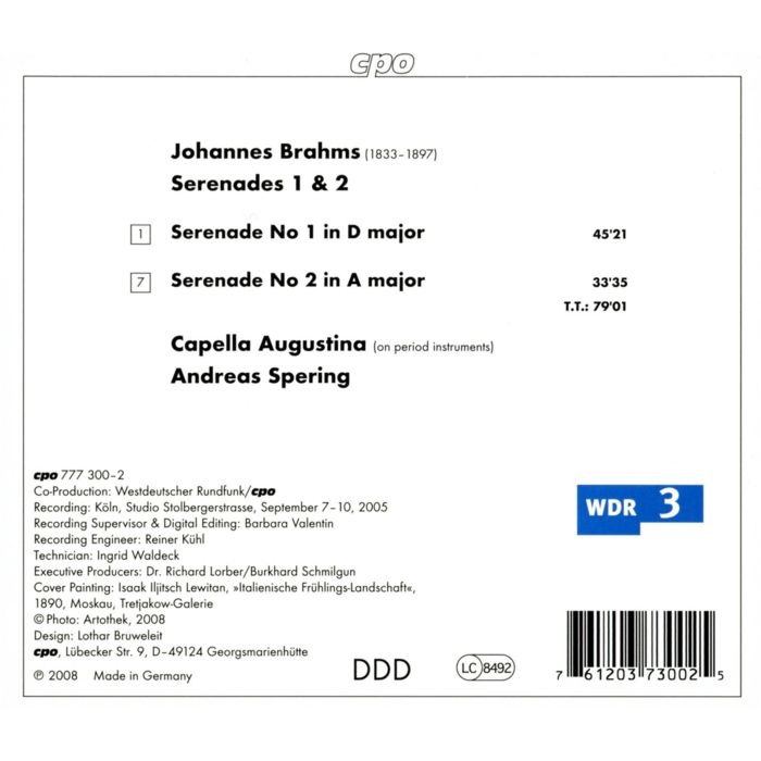BRAHMS: Serenades 1 & 2 - slide-1